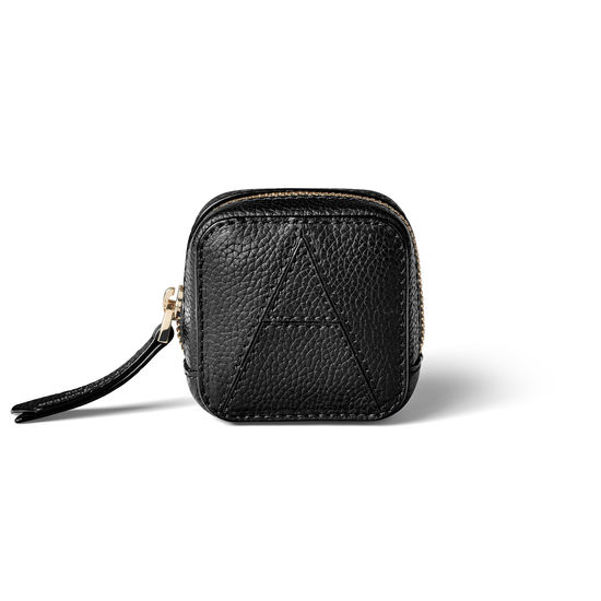 Mini London Case in Black Pebble from Aspinal of London