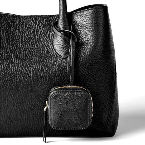 Mini London Case in Black Pebble from Aspinal of London