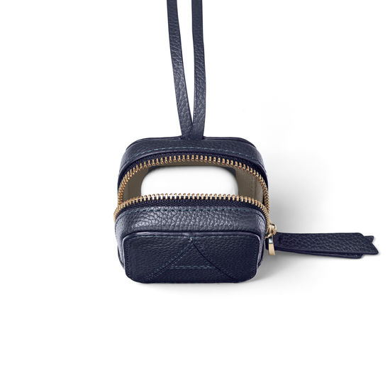 Mini London Case in Navy Pebble from Aspinal of London