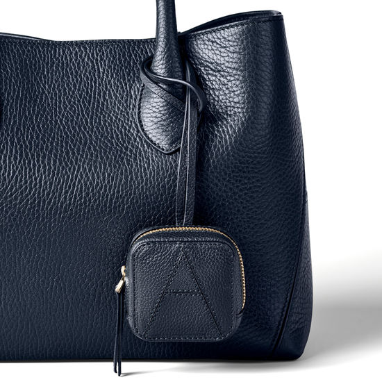 Mini London Case in Navy Pebble from Aspinal of London