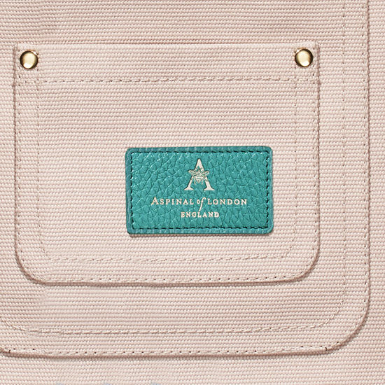 Gardening Apron in Petal Canvas & Chalkhill Blue Pebble from Aspinal of London