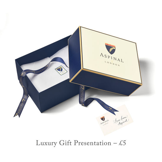 Large Essential Cosmetic Case in Midnight Blue Silk Lizard from Aspinal of London