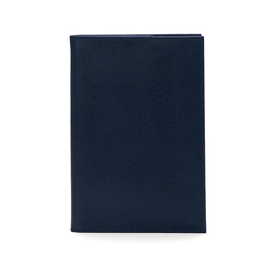 A5 Refillable Journal in Navy Saffiano from Aspinal of London