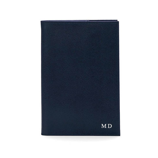 A5 Refillable Journal in Navy Saffiano from Aspinal of London