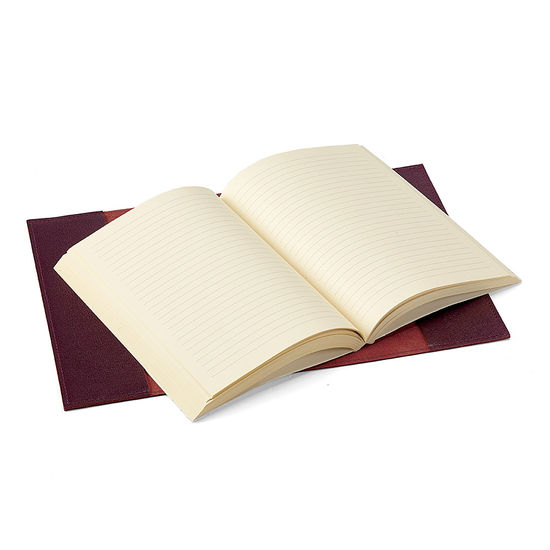 A5 Refillable Leather Journal in Burgundy Saffiano from Aspinal of London