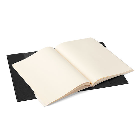 A4 Refillable Leather Journal in Black Saffiano from Aspinal of London