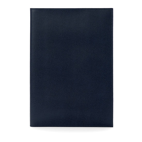 A4 Refillable Journal in Navy Saffiano from Aspinal of London