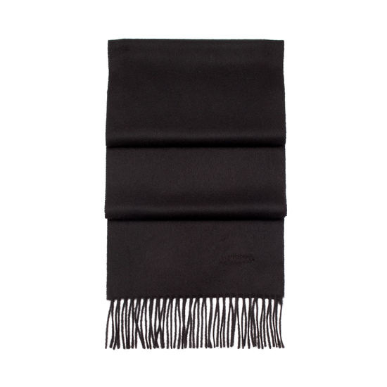 Pure Cashmere Scarf in Black from Aspinal of London