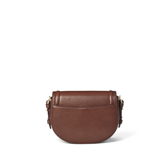 Small Stella Satchel in Chestnut Pebble from Aspinal of London