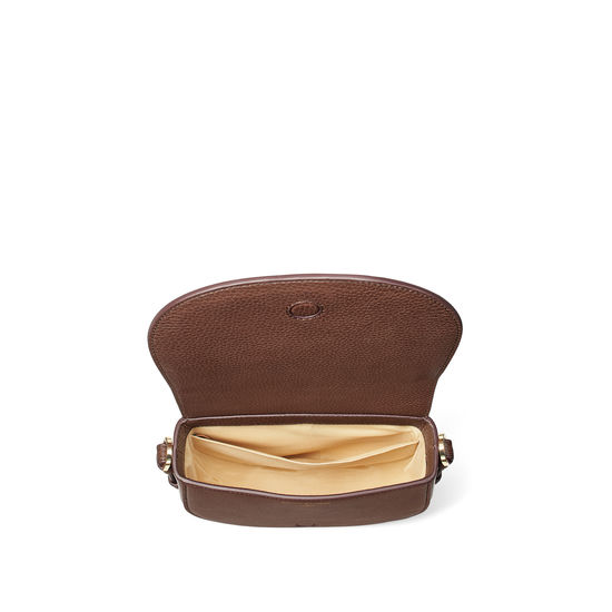Small Stella Satchel in Chestnut Pebble from Aspinal of London