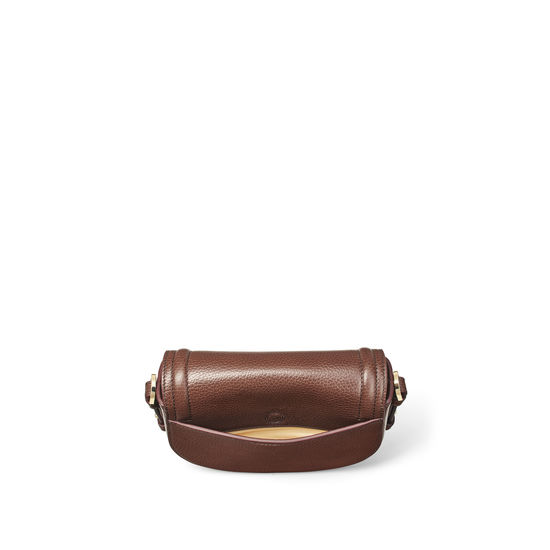 Small Stella Satchel in Chestnut Pebble from Aspinal of London