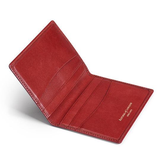 Double Fold Credit Card Holder in Smooth Cognac from Aspinal of London