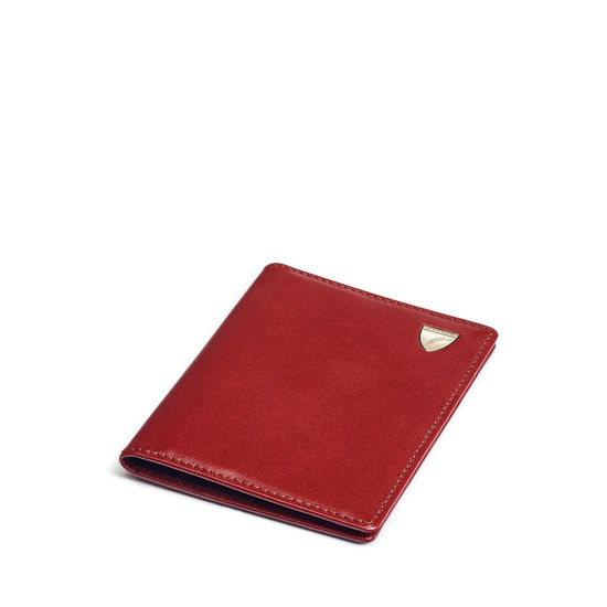 Double Fold Credit Card Holder in Smooth Cognac from Aspinal of London