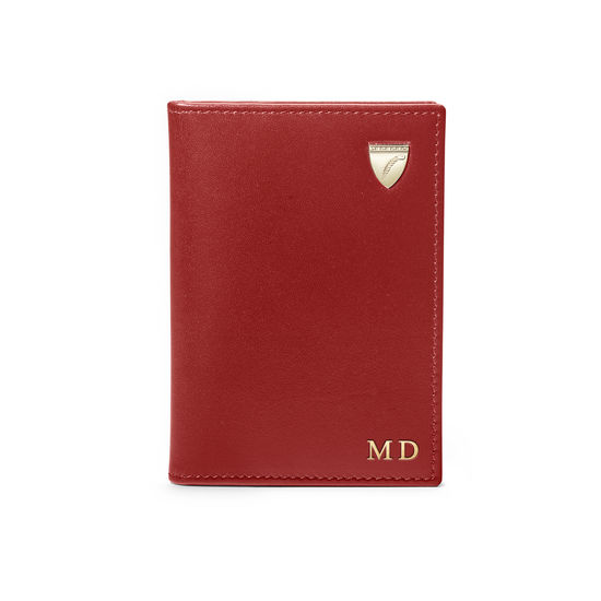Double Fold Credit Card Holder in Smooth Cognac from Aspinal of London