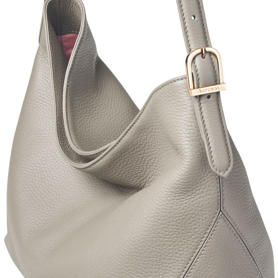 Aspinal Hobo in Warm Grey Pebble from Aspinal of London