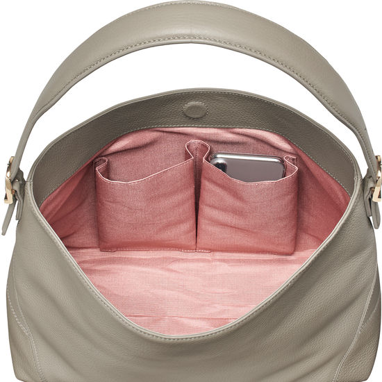 Aspinal Hobo in Warm Grey Pebble from Aspinal of London