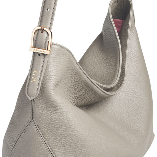 Aspinal Hobo in Warm Grey Pebble from Aspinal of London