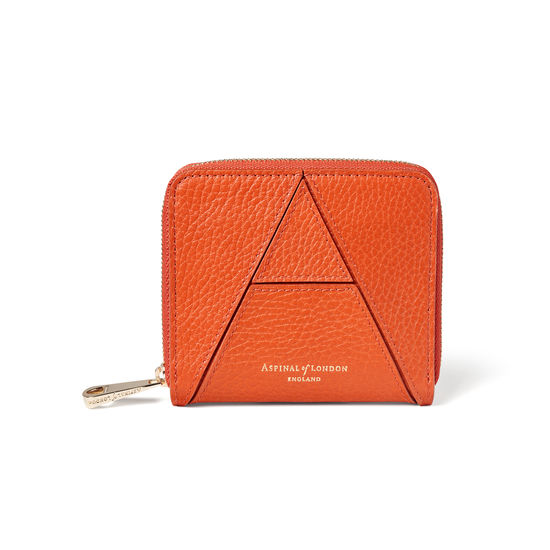 ‘A’ Purse in Marmalade Pebble from Aspinal of London