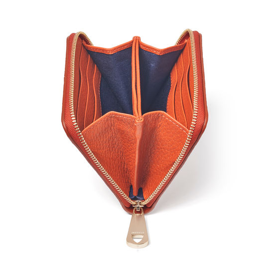 ‘A’ Purse in Marmalade Pebble from Aspinal of London