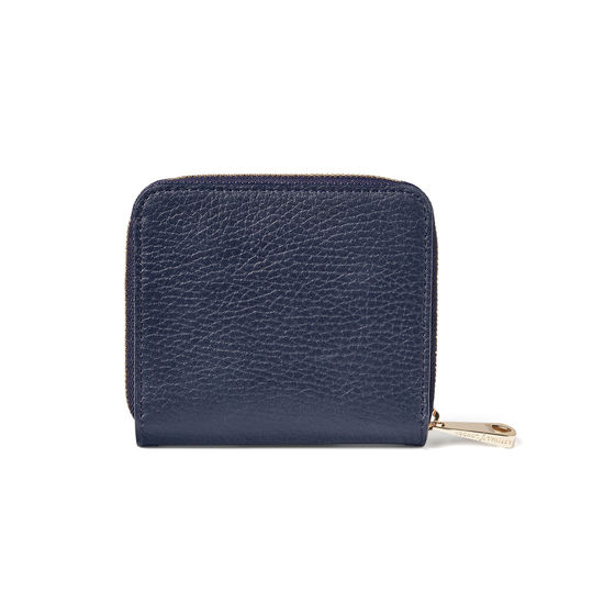 A' Purse in Navy Pebble from Aspinal of London