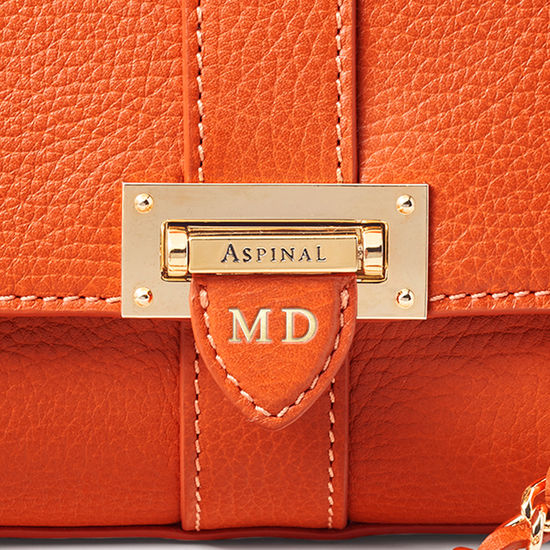 Lottie Bag in Marmalade Pebble from Aspinal of London