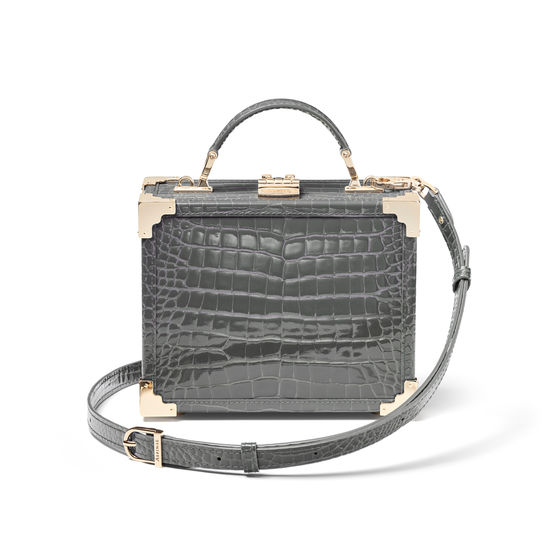 The Trunk in Storm Patent Croc from Aspinal of London