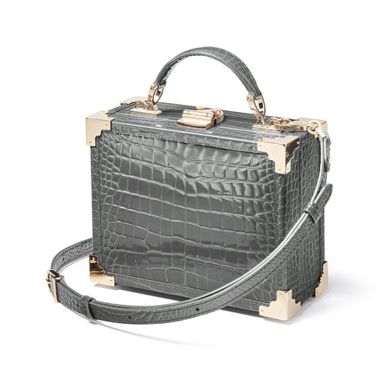 The Trunk in Storm Patent Croc from Aspinal of London
