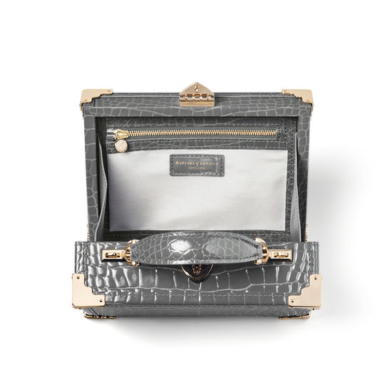 The Trunk in Storm Patent Croc from Aspinal of London