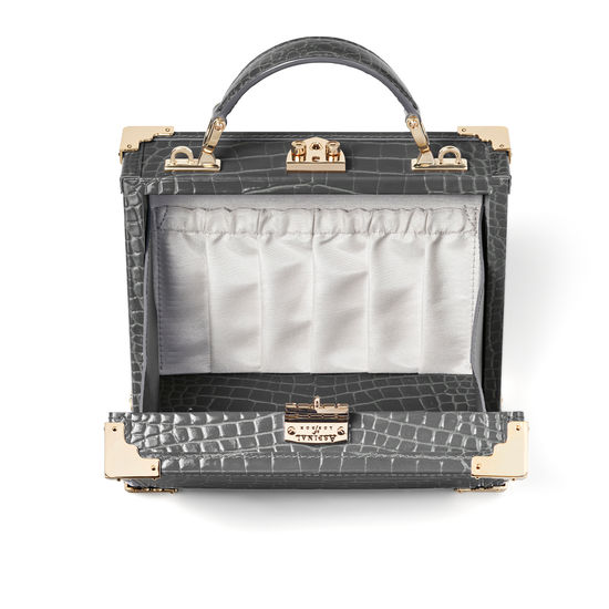 The Trunk in Storm Patent Croc from Aspinal of London