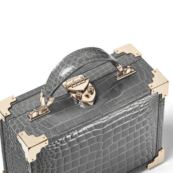 The Trunk in Storm Patent Croc from Aspinal of London