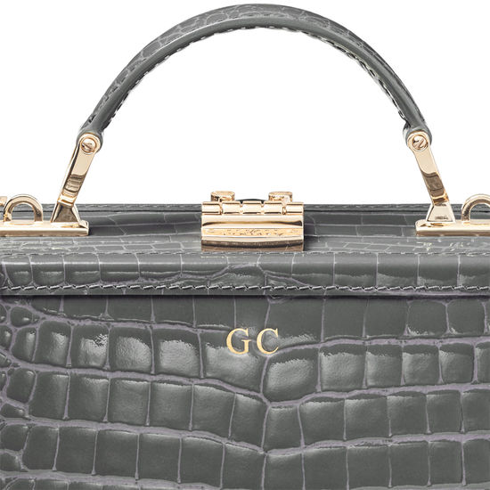 The Trunk in Storm Patent Croc from Aspinal of London
