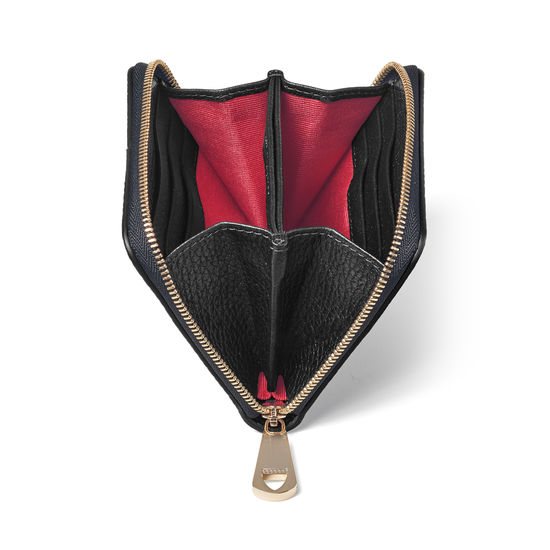 ‘A’ Purse in Black Pebble from Aspinal of London