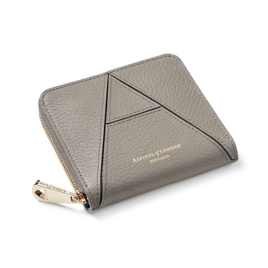 ‘A’ Purse in Warm Grey Pebble from Aspinal of London