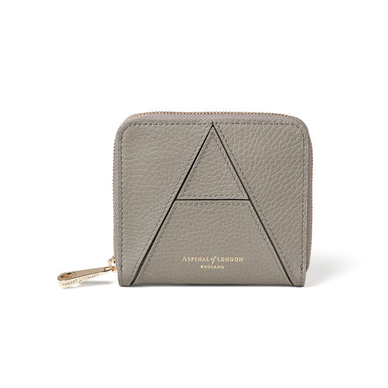 ‘A’ Purse in Warm Grey Pebble from Aspinal of London