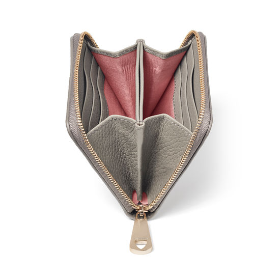 ‘A’ Purse in Warm Grey Pebble from Aspinal of London
