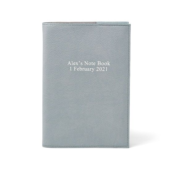 A5 Vegan Refillable Journal in Dark Grey AppleSkin™ from Aspinal of London