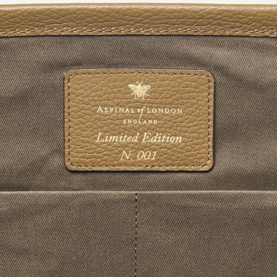 Henley Tote in Khaki Canvas from Aspinal of London