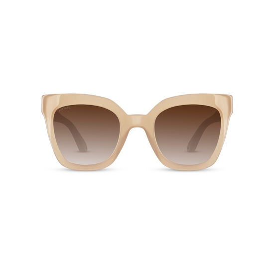 Riviera Sunglasses in Nude Acetate from Aspinal of London
