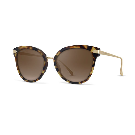 Cap Ferrat Sunglasses in Tortoiseshell Acetate & Gold from Aspinal of London