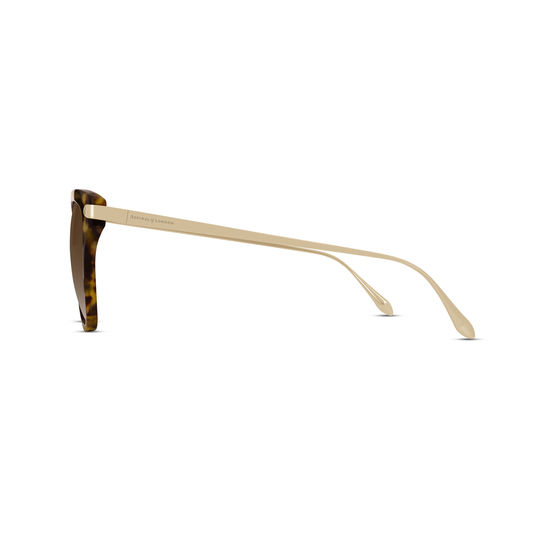 Cap Ferrat Sunglasses in Tortoiseshell Acetate & Gold from Aspinal of London