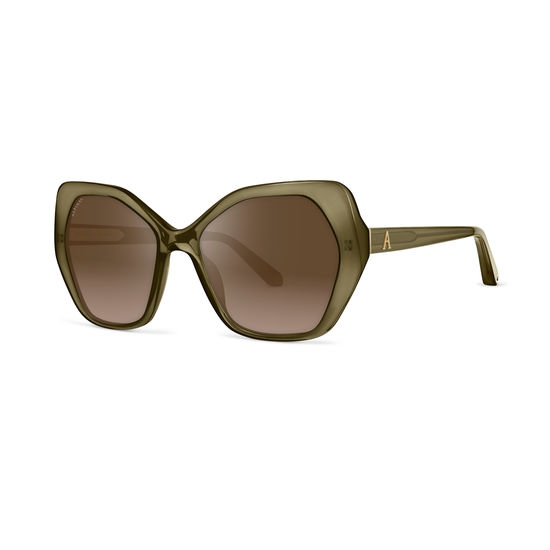 Sorrento Sunglasses in Olivine Acetate from Aspinal of London