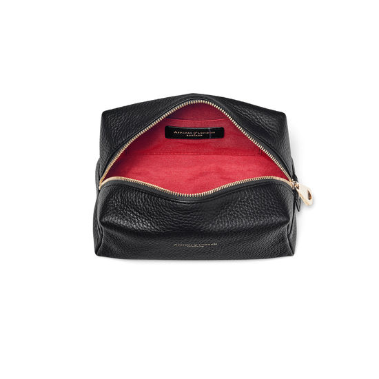 Medium London Case in Black Pebble from Aspinal of London