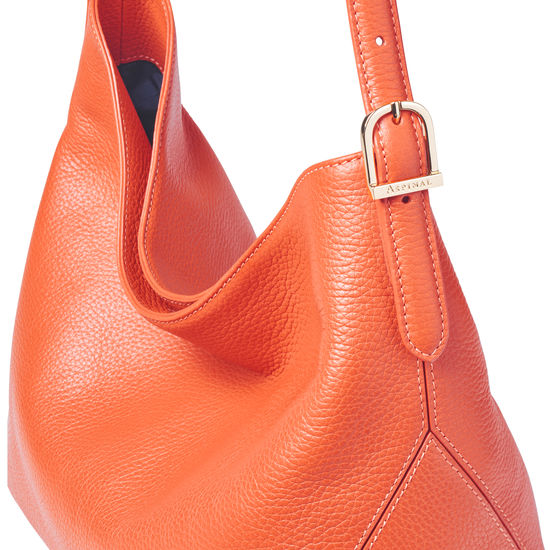 Aspinal Hobo Bag in Marmalade Pebble from Aspinal of London