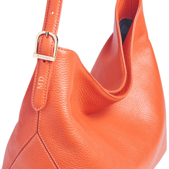 Aspinal Hobo Bag in Marmalade Pebble from Aspinal of London