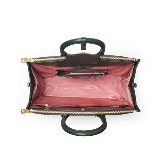 Madison Tote in Evergreen Pebble from Aspinal of London