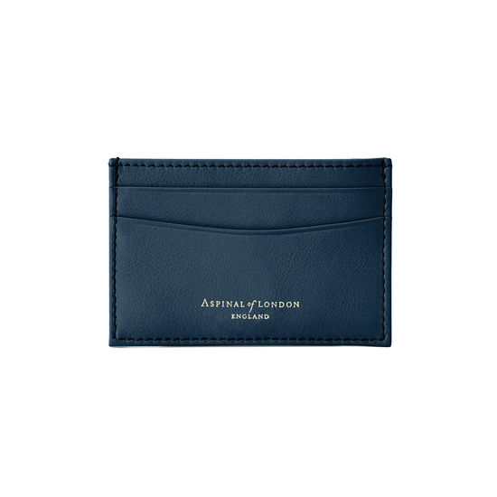 Slim Credit Card Case in Smooth Navy from Aspinal of London