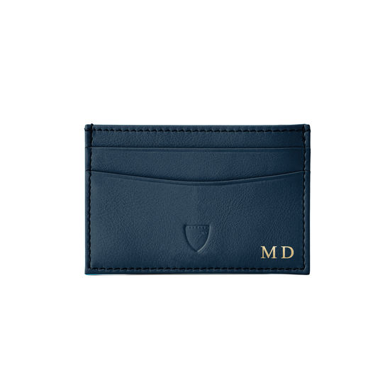 Slim Credit Card Case in Smooth Navy from Aspinal of London