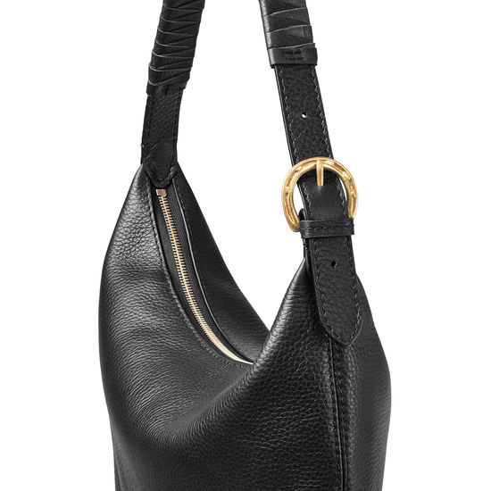 Alice Hobo in Black Pebble from Aspinal of London