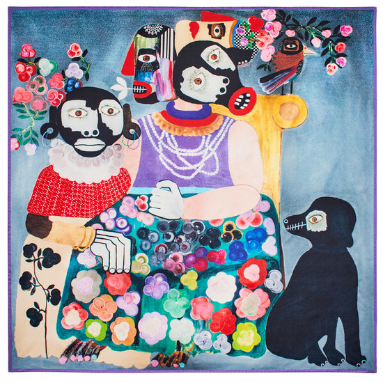 Aspinal x Kojo Marfo - The Majestic Empress Silk Scarf from Aspinal of London
