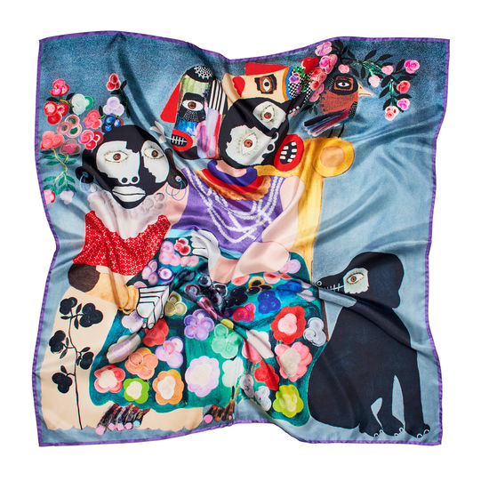 Aspinal x Kojo Marfo - The Majestic Empress Silk Scarf from Aspinal of London